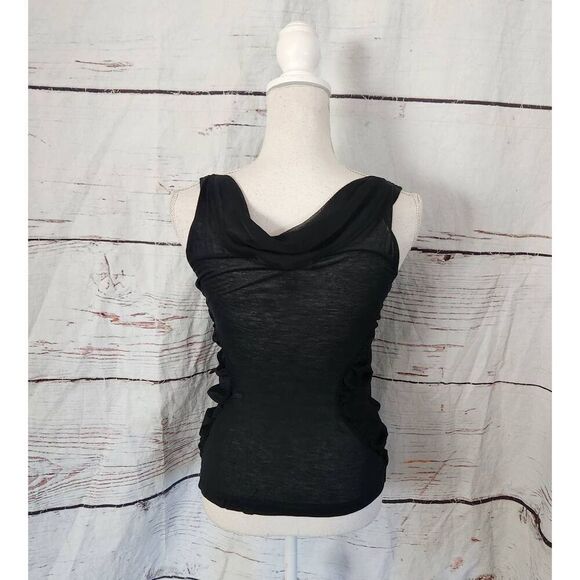 Diane Von Furstenberg Silk Accented Sleeveless Top Size Medium - Picture 3 of 5